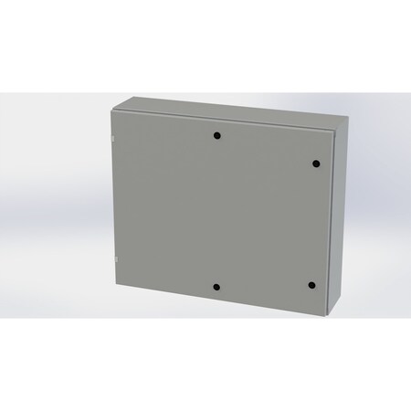 Saginaw Control & Engineering 1/4 Turn Latch Electrical Enclosures, 30 in H, 8 in D, 36 in W, NEMA 3R, 4, 12, 13, Carbon Steel SCE-30EL3608LP